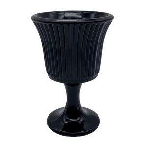 Vintage black glass cordial mini goblet